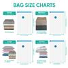 Vacuum Storage Bags with Hand Pump, Large Vacuum Seal Bags for Clothing Organizer Space Saver Bag for Travel Lugggage, Blankets