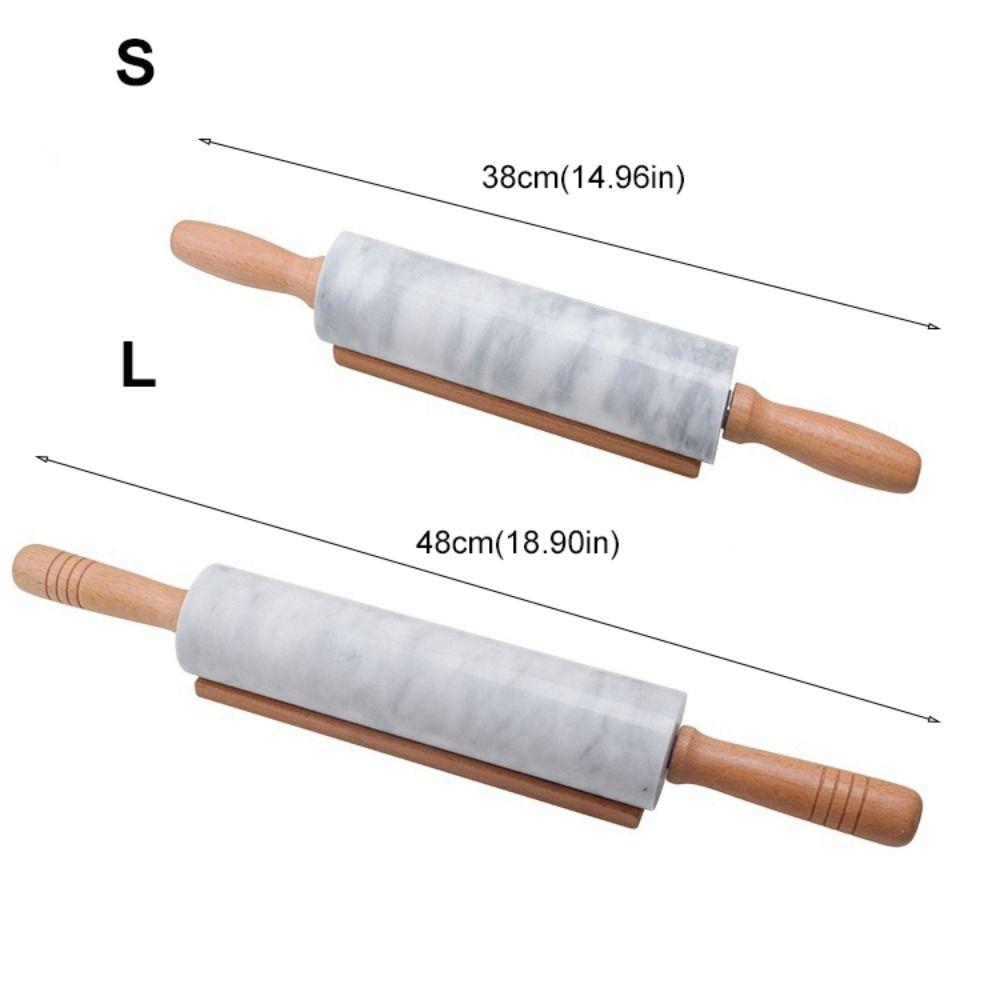 Nonstick Marble Rolling Pin Smooth Surface Rolled-out Dough Stick Dough Roller  Pie