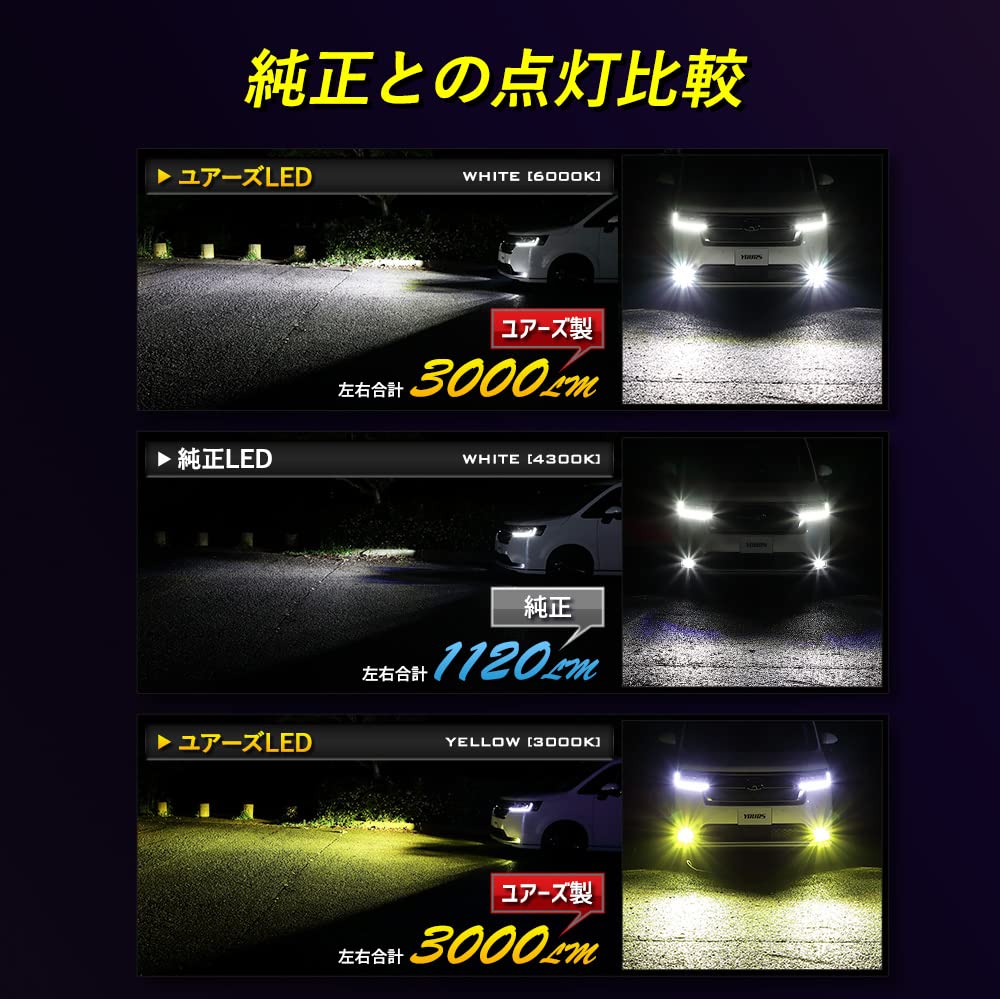 YOURS Step Wagon Car Exclusive Genuine Fog Light Replacement 2 Color Changing LED Bulb