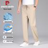 Pantaloni casual pentru bărbați din mătase de gheață