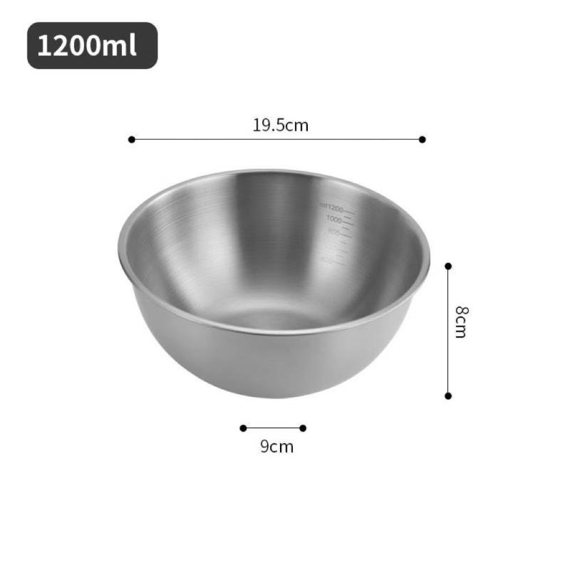 1 Stück Edelstahl Silber Salatschüssel Reisnudeln Lamian Nudeln Schüssel Küchengeschirr Lebensmittelbehälter Outdoor Geschirr