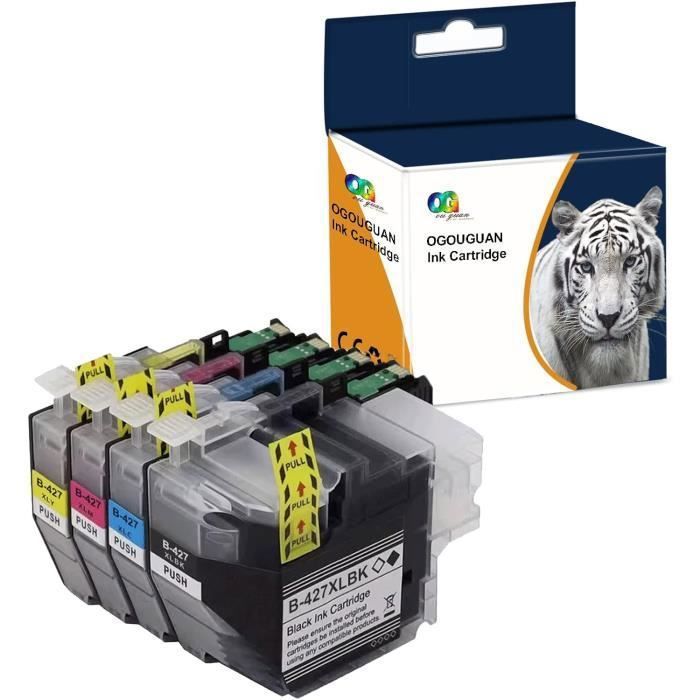 Compatible Ink Cartridges - OGOUGUAN - LC427XL - Pack of 4 - 6000 Pages Black - 5000 Pages Color