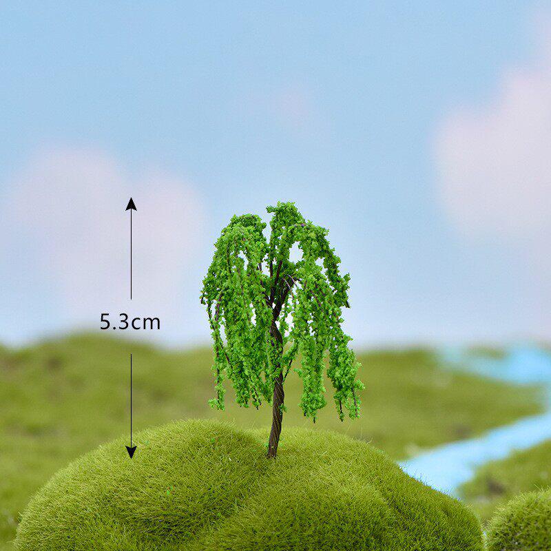 Decorative Miniature Trees & Succulents for Landscaping: Mini Fruit, Willow, Golden Leaf Trees, Moss Micro Landscape DIY Materials