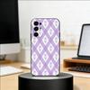 Plaid Background Phone Case For Samsung S25,S24,S21,S22,S23,S30,Ultra,S20,Plus,Fe,Soft Silicone Black Cover