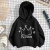 2026 Spring/Autumn Korean Style Girls' Printed Drop Shoulder Thin Hoodie