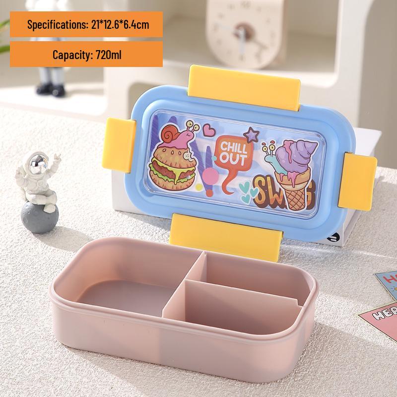 Carina Scatola Pranzo per Studenti a Cartoni Animati - Contenitore Bento e Snack per Bambini
