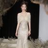 Heavy Industry Evening Dress Suspender   New Summer Light Luxury Niche Adult Ceremony Waist Fishtail Sequined Dress Skirt Women
