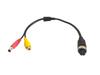 Reduktion Adapter Übergangsstück Stecker 4-Pin (Von der Seite des Monitors) Na Rca (Von der Kameraseite)