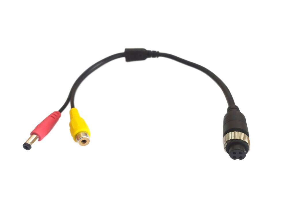 Reduktion Adapter Übergangsstück Stecker 4-Pin (Von der Seite des Monitors) Na Rca (Von der Kameraseite)