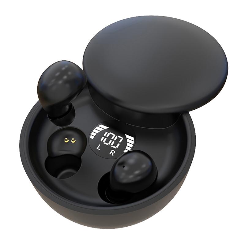 

Sk26 Наушники для перевода с искусственным интеллектом Невидимые стереонаушники для сна Водонепроницаемые беспроводные Bluetooth-наушники IPX5 с микрофоном чёрный