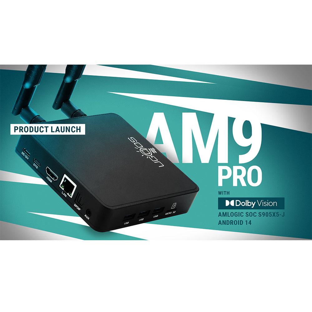 UGOOS AM9 Pro Amlogic S905X5-J TV BOX Android 14 LPDDR5 4G64G Supoprt 4K HDR WiFi6 with BT Voice Remote