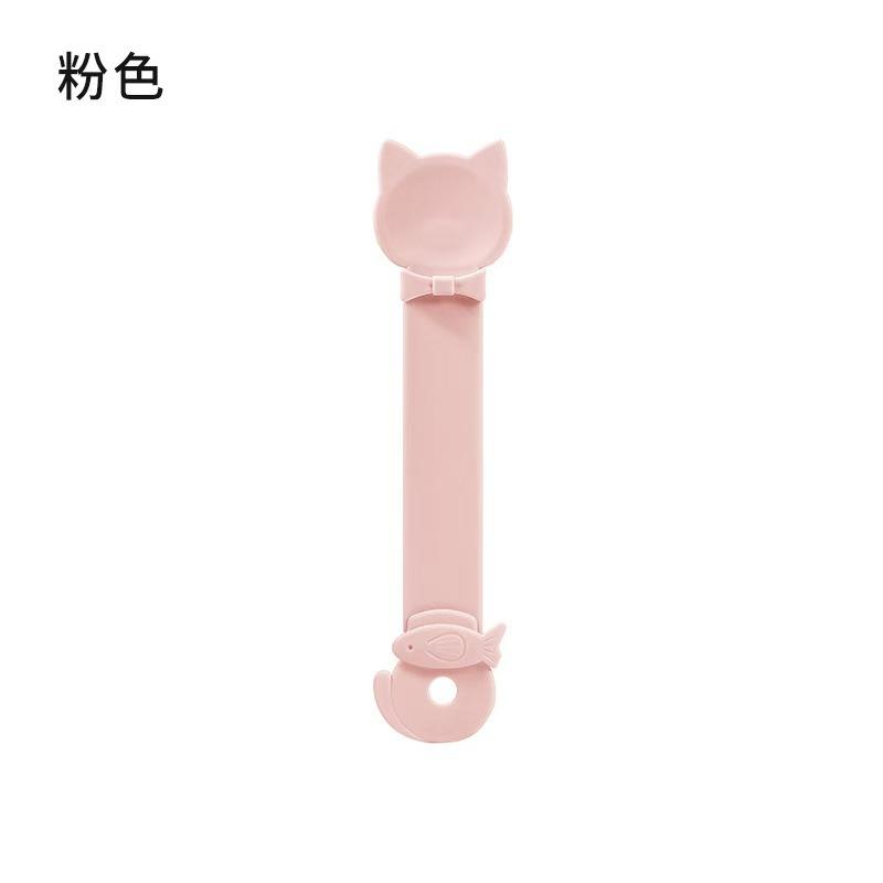 

Cat Strip Feeding Squeeze Spoon Wall Mountable Liquid Food Dispenser Convenient Pet Feeding Tool розовый