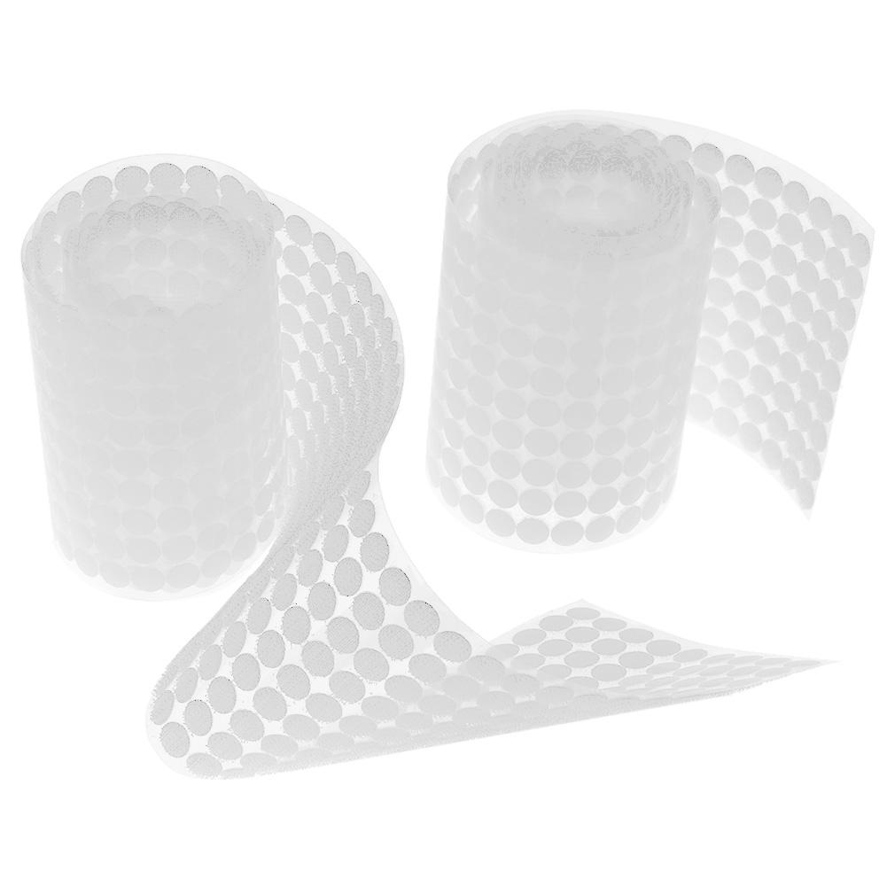 1000 Pairs Double-Sided Adhesive Fastener Tape Hooks Dot Curtain Disks White For Handbags Shoes Clothing Umbrellas