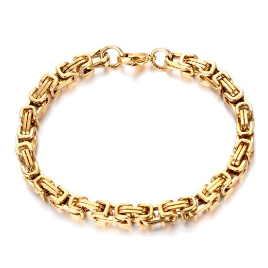 Męska łańcuszek ze stali nierdzewnej Link Biker Rocker bransoletka Bangle biżuteria prezent