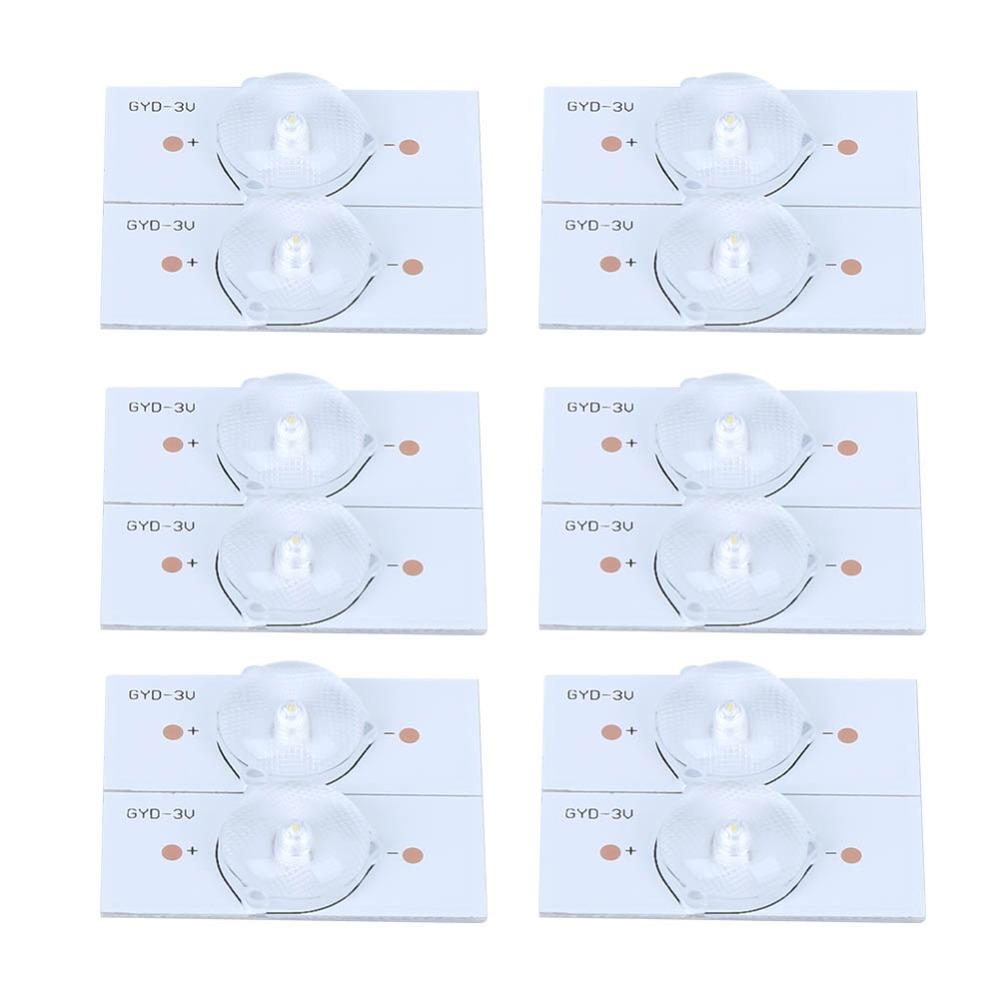20 STÜCK 3V SMD Lampenperlen Glasfaserplatte Lichtperle Lampenperlen Ersatz Hintergrundbeleuchtung Reparatur