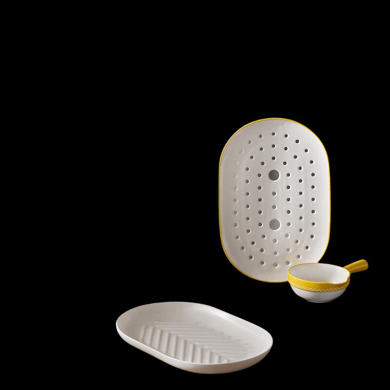 Donlim Ceramic Fish Steaming Plate Set
