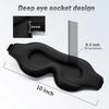 Sleep Eye Mask for Side Sleeper, Lash Extensions 3D Contoured Cup Sleeping Mask for Men Women, Travel Blackout Night Blindfold Eye Shade Cover with Ad