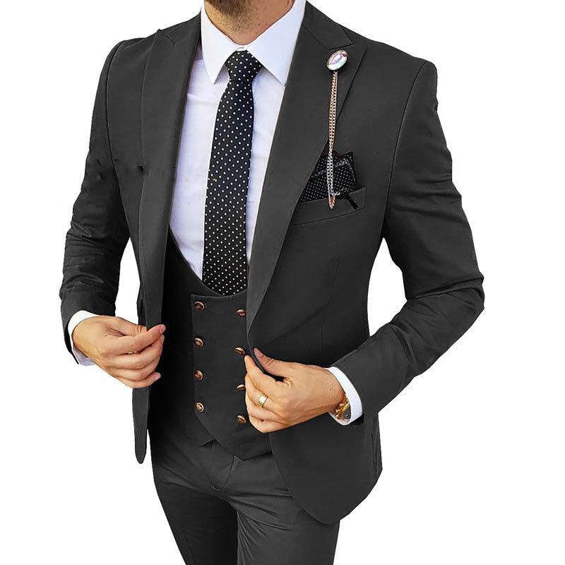 Men's Wedding & Business Three-Piece Suit - Best Man & Host Attire