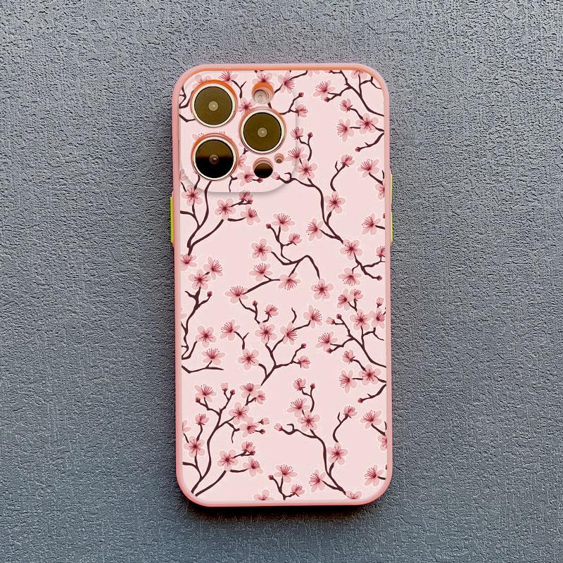 Fashion Luxury Flower Floral Funda Case for Iphone 13 12 11 Pro Max Mini 15 14 Pro Max Plus XR X XS 8 7 Plus SE Shockproof Shell