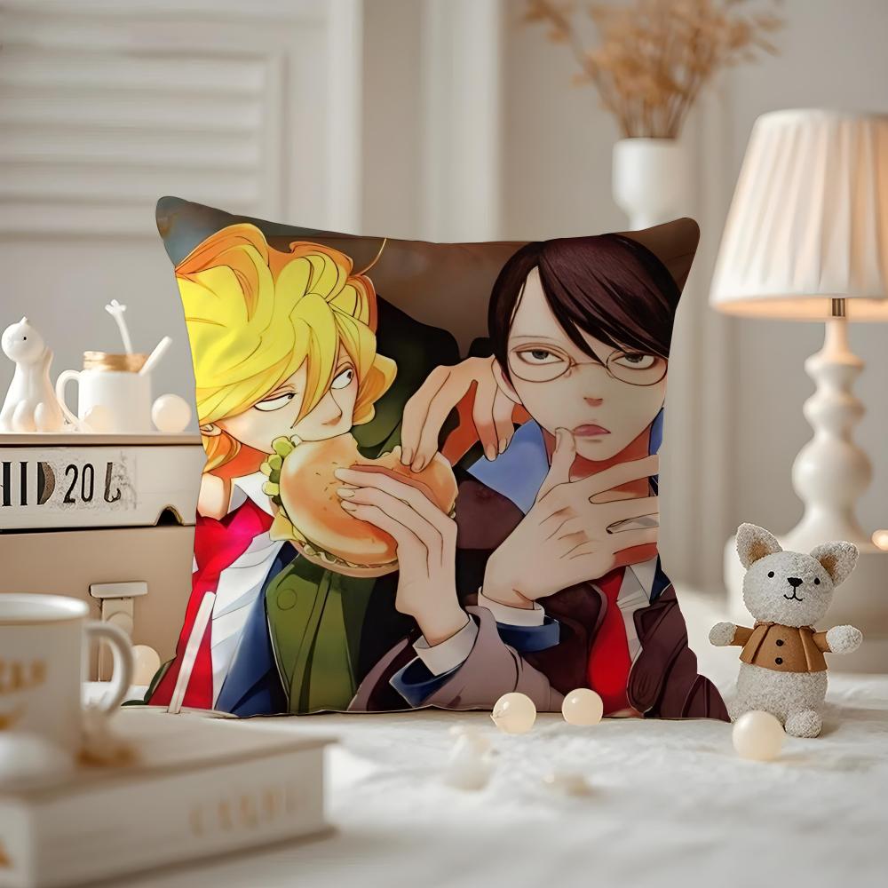 Anime DDoushisei Cushion Cover Antidustmite Pillowcase Invisible zipper silky short plush Sofa cushion cover
