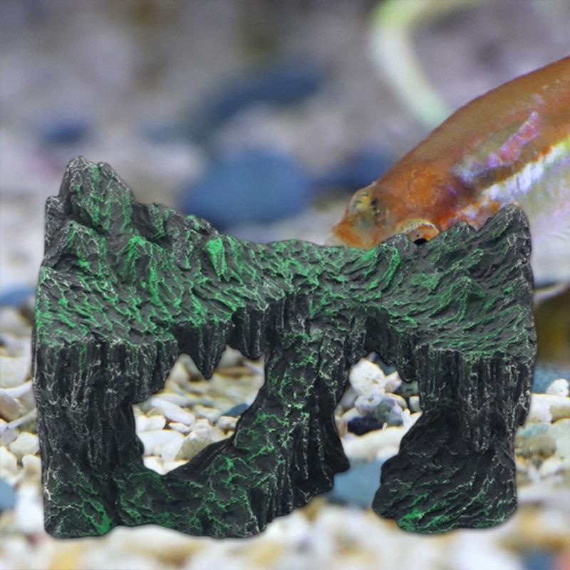 Aquariums Decorations Rockery Landscaping Resin Figurine Fishtanks Landscape Rockery Shelter Succulent Plant Ornaments