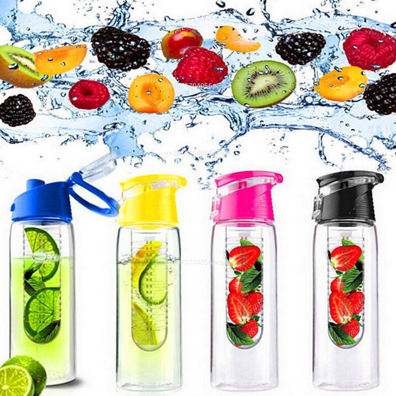 700ml/800ml Taşınabilir Meyve Demleme Su Şişesi Çocuklar Açık Hava Sporları Limon Suyu Şişesi Mutfak Masası Kamp Seyahat için Kapaklı