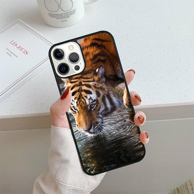 Tiger Phone Case For iPhone 17 Air 13 12 14 15 16 Cover For Apple iPhone 17 Air 14 15 16 Pro Max 6S Plus Coque
