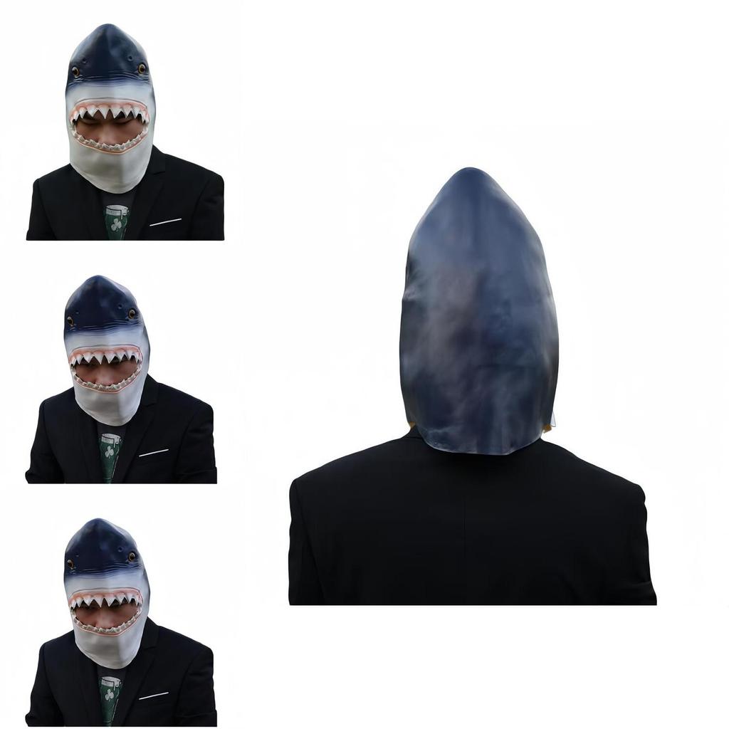 Hai Latexmaske für Cosplay und Kostümpartys Halloween und Karneval