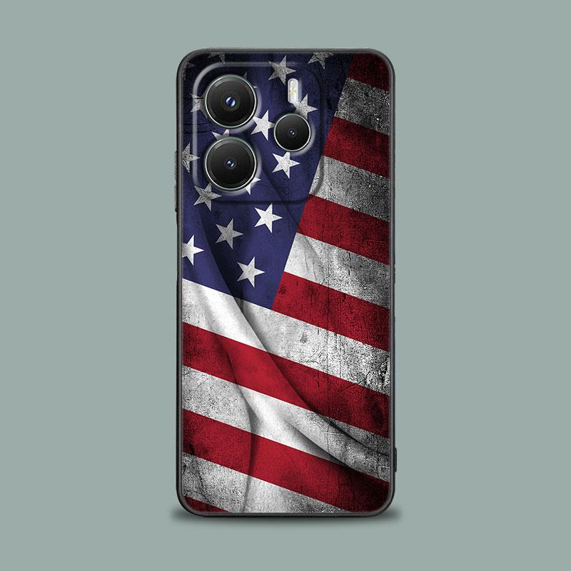 

Американский флаг США Пятиконечная звезда Чехол для телефона для Xiaomi Redmi 14C 12C 10C 13C 4G Redmi Note 14 13 12 11 10 Pro Plus 12S Чехол Redmi 10C