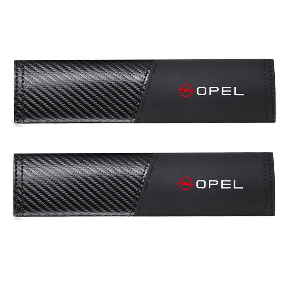 1/2pc Car Seat Belt Shoulder Cover Breathable Protection Pad For Opel OPC Astra J H G K Insignia Corsa D B E Mokka Car Valve Cap