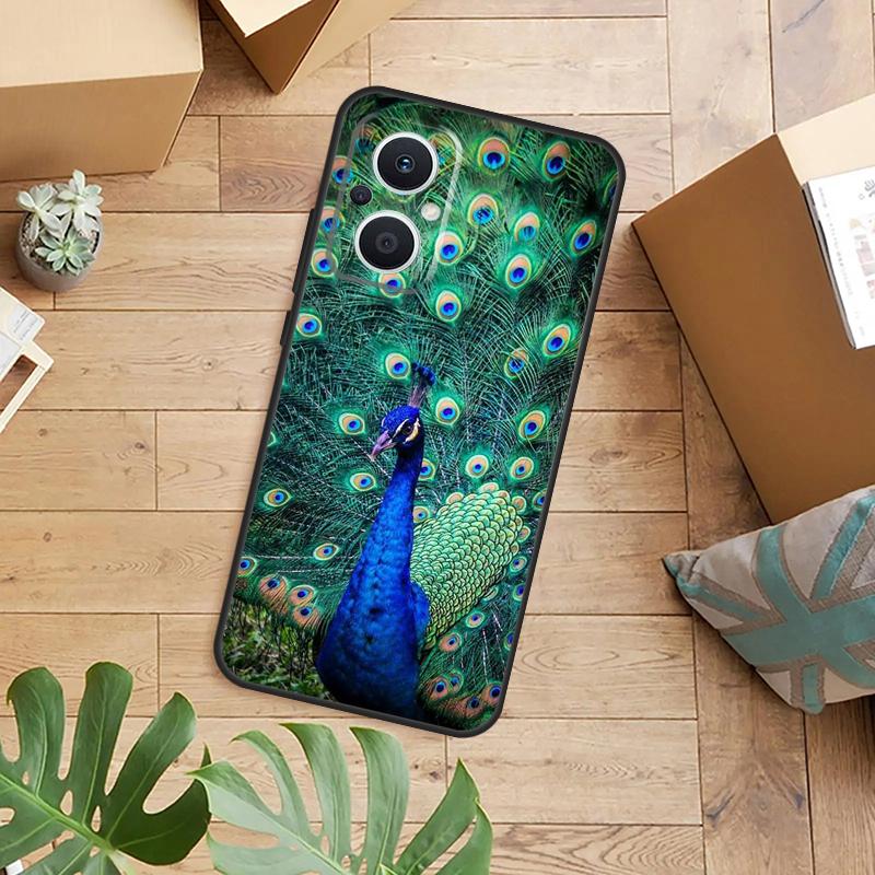 Animal Peacock Pattern Phone Case For OPPO Reno 14 13 11 12 F 10 Pro 8T 7 8 Lite OPPO Find X9 X8 X5 Pro Back Cover