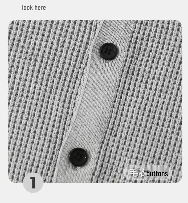Boys' Thin Knit Cardigan Sweater, Medium/Large Sizes, Trendy Spring/Autumn Jacket