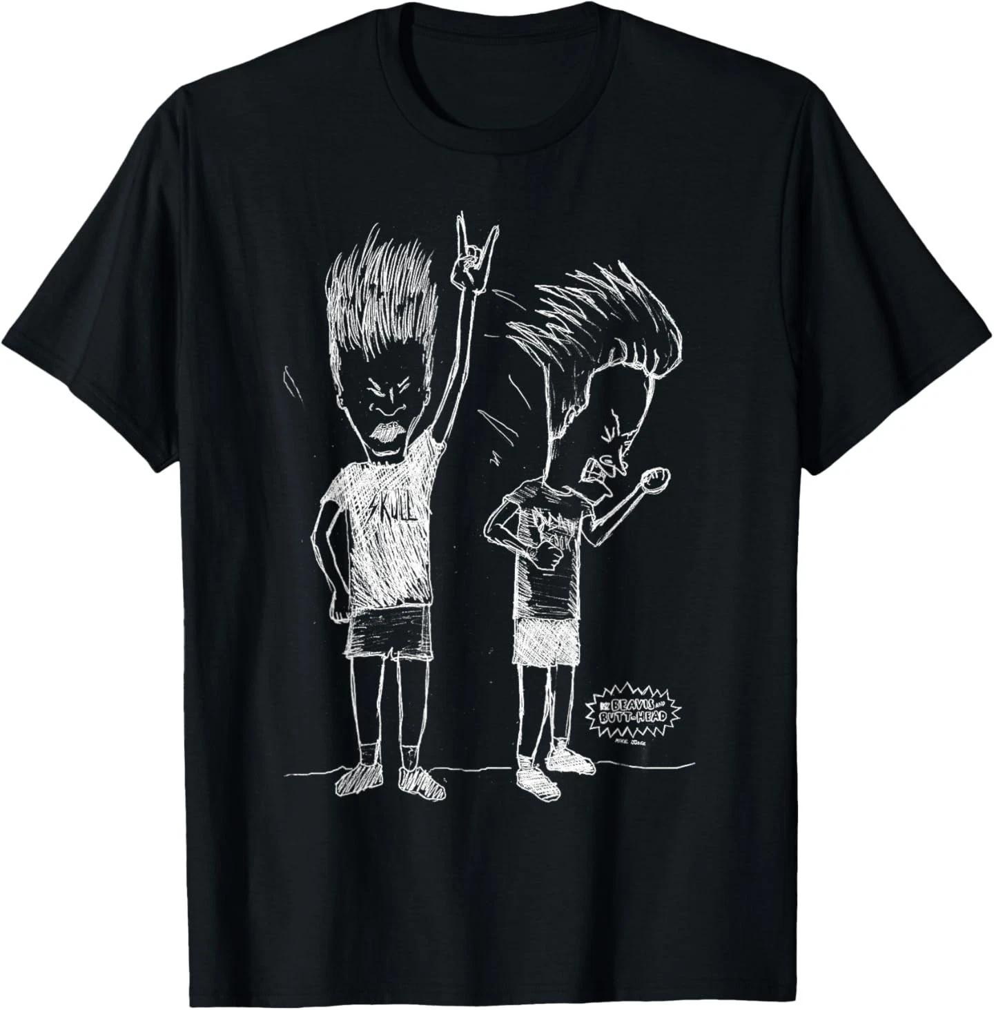 Beavis and Butt-Head Head Bang Sketch T-Shirt 2XL