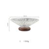 Fruit Plate Solid Wood Base Light Luxury Glass Dessert Plates Living Room Coffee Table Snack Display Tall Candy Plate Tableware