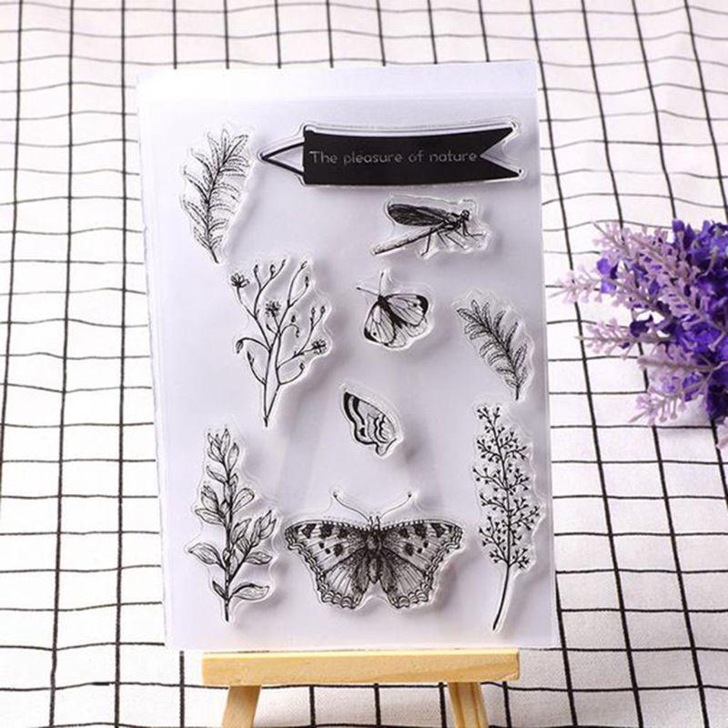 Butterfly Silicone Clear Seal Stamp DIY Scrapbooking Embossing Photo ...