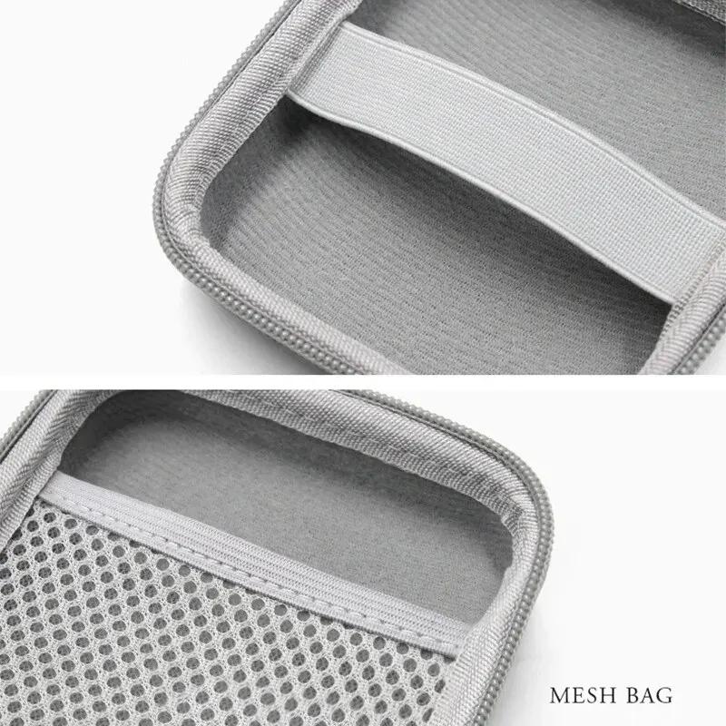 Mini Tragbare Eva Aufbewahrungstasche Tasche Tragetasche Reißverschluss Kopfhörertasche für Airpod Kopfhörer/Telefon/Ladekabel Zubehör