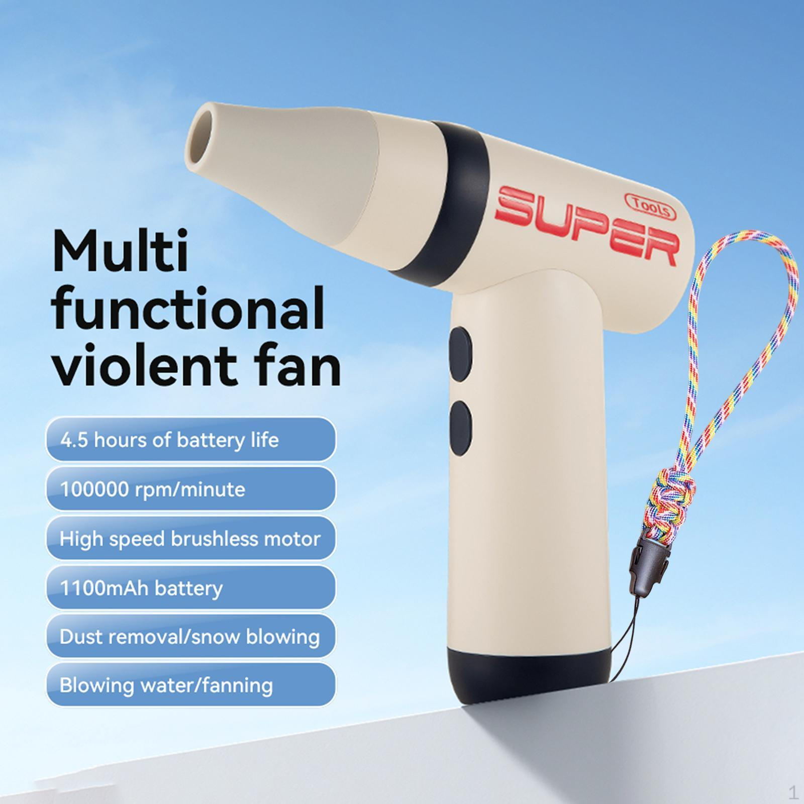 

Компактный фен с USB-зарядкой, небольшие настройки для использования дома в дороге синий