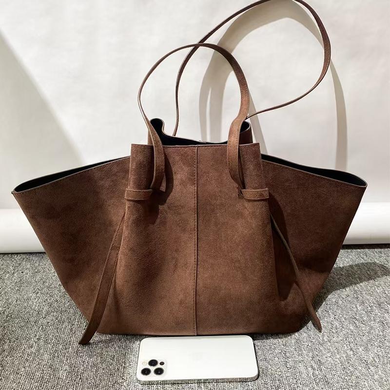 Bolso Tote de Cuero PU de Lujo para Mujer Bolso de Hombro de Gran Capacidad Bolso de Mano de Diseñador Bolso de Almacenamiento en Forma de Ala Bolsa de Compras Mate