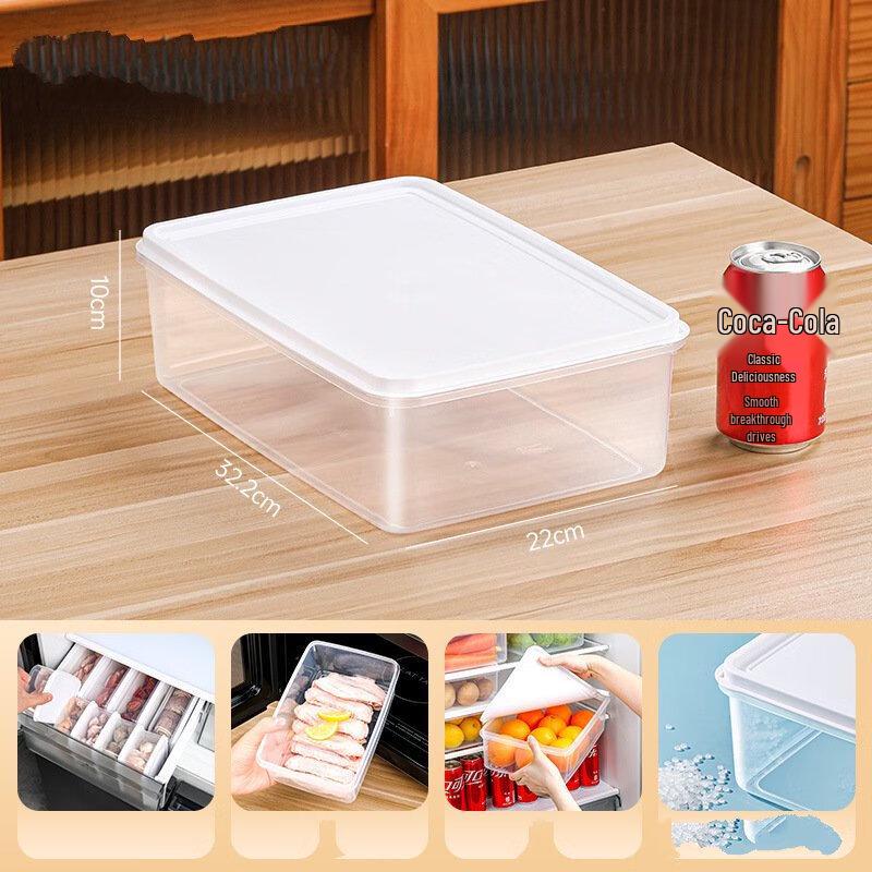 ZISIZ Tief 8,7L Transparente Kunststoff Lebensmittelaufbewahrungsbox Set (2er-Pack)