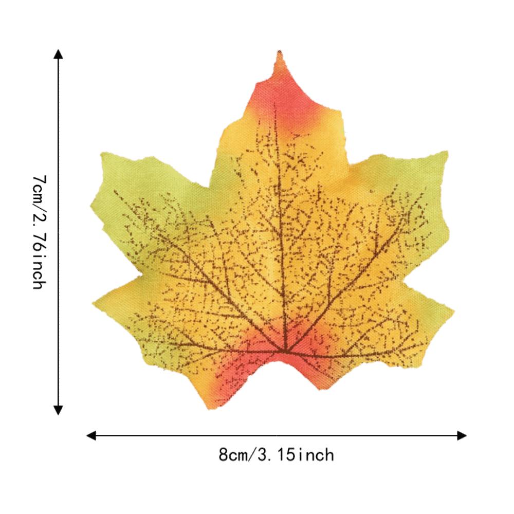 500 PCS Lightweight Design Fake Autumn Leaves 500 Pieces Artificial Fall Leaves Party Table Decor