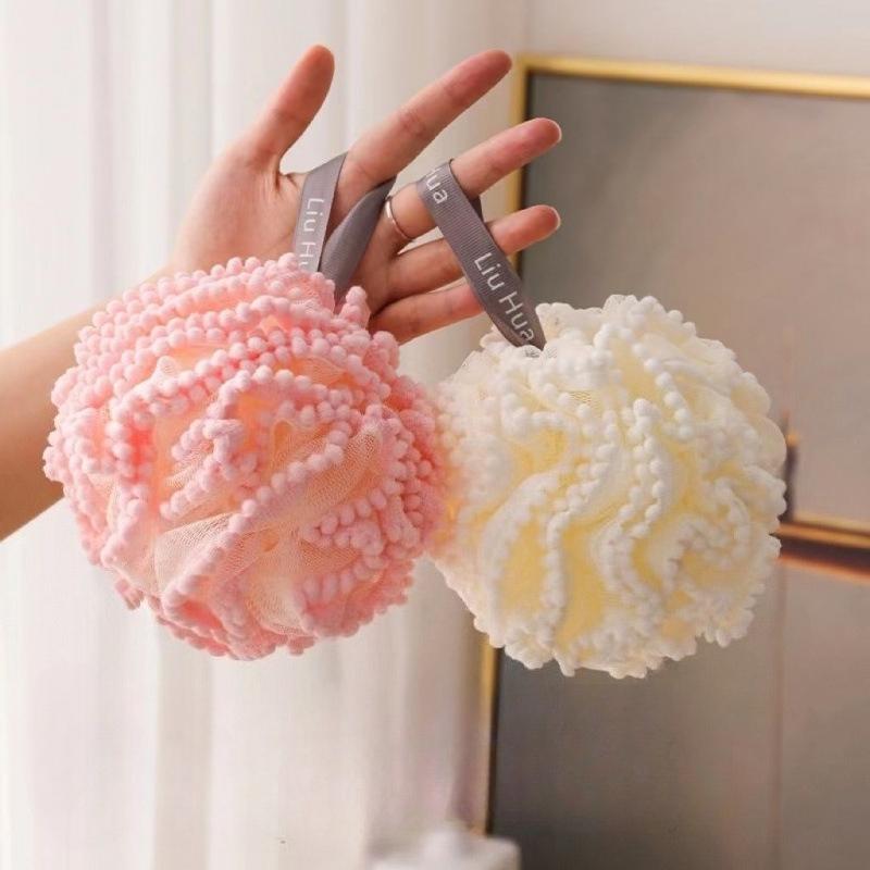 Bath Sponge Scrubber For Adults And Kids - Extra Soft Exfoliating Loofah Pouf For Shower Gel And Soap, Bath Gift Set Accessory