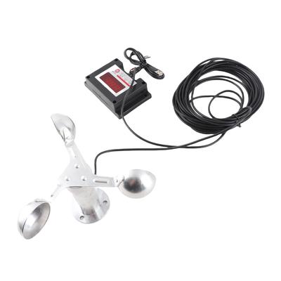 Tower Crane Anemometer, 220V 3 Cup Anemometer with Alarm and 8m Cable, for Wind Measurement In  S
