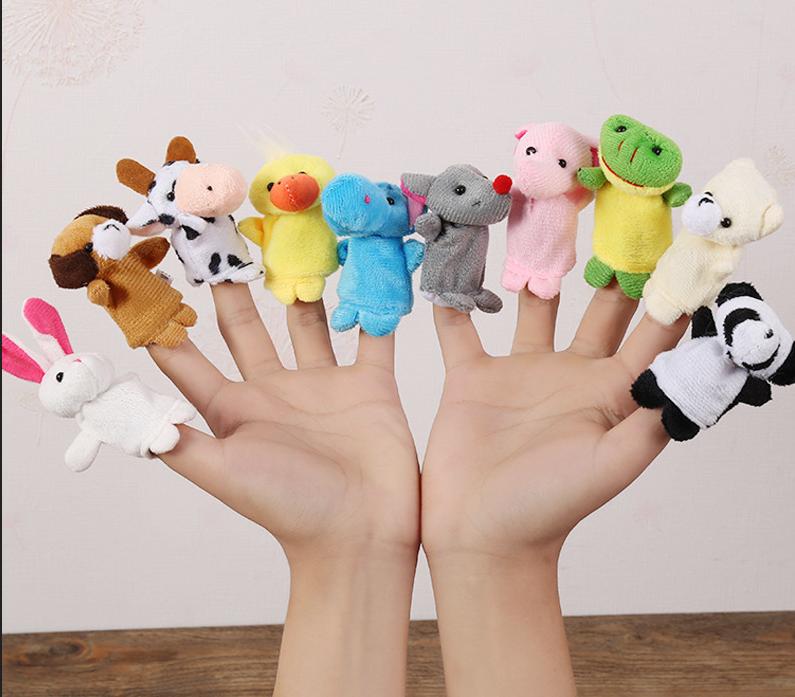 Mini Grandparents Christmas Fruit Soft Plush Finger Puppet Cartoon Hand Puppet Infant Baby Educational Story Role Play Toy