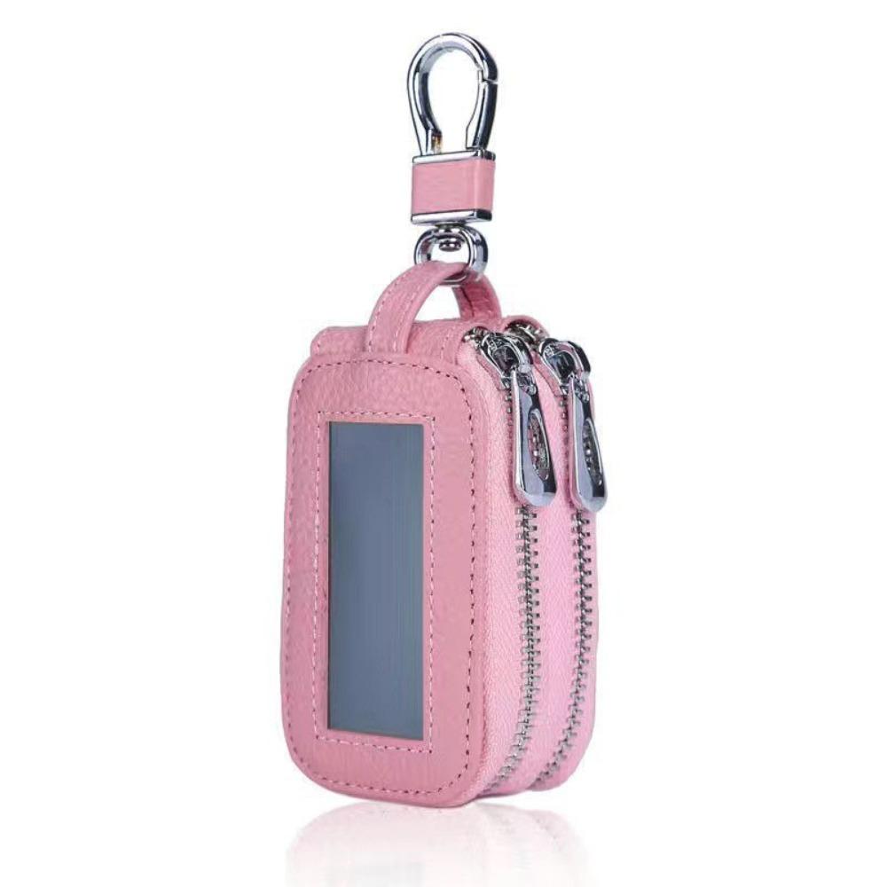 Double-layer Car Key Bag Genuine Leather Keys Wallet Practical Key Case Keychain holder Home