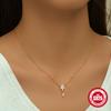 Fashion S925 Sterling Silver Horse Eye Zircon Kite Floral Wind Simple Temperament Necklace