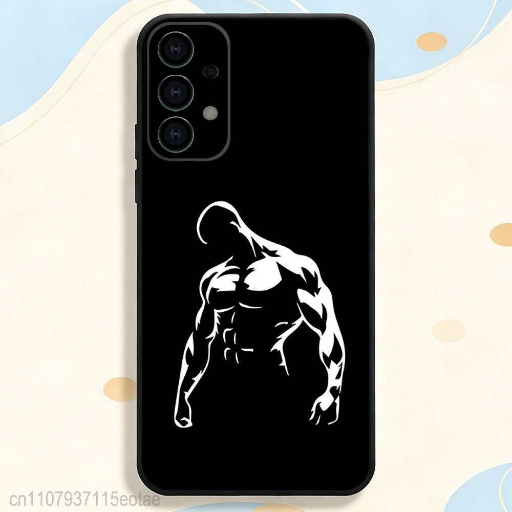 Bodybuilding muscle training barbell Case for Samsung S series s21 s22 s23 s24 s25 FE Plus Ultra TPU Soft to Skin-friendly case