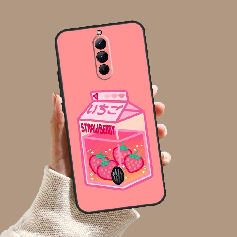 Cute Strawberry Milk Box Case For ZTE Nubia Red Magic 10S 9S 8S 8 9 10 11 Pro Plus 6 7 6S 7S Pro 5G 6R 10 Air Cover