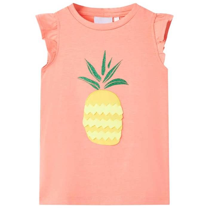 Neon Coral T-shirt for Children 92/104/116/128/140