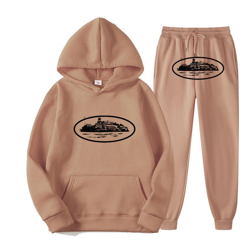 

Trendy Street Loose Hoodie Set Brand Hip Hop Skateboarding Casual Men s 2XL