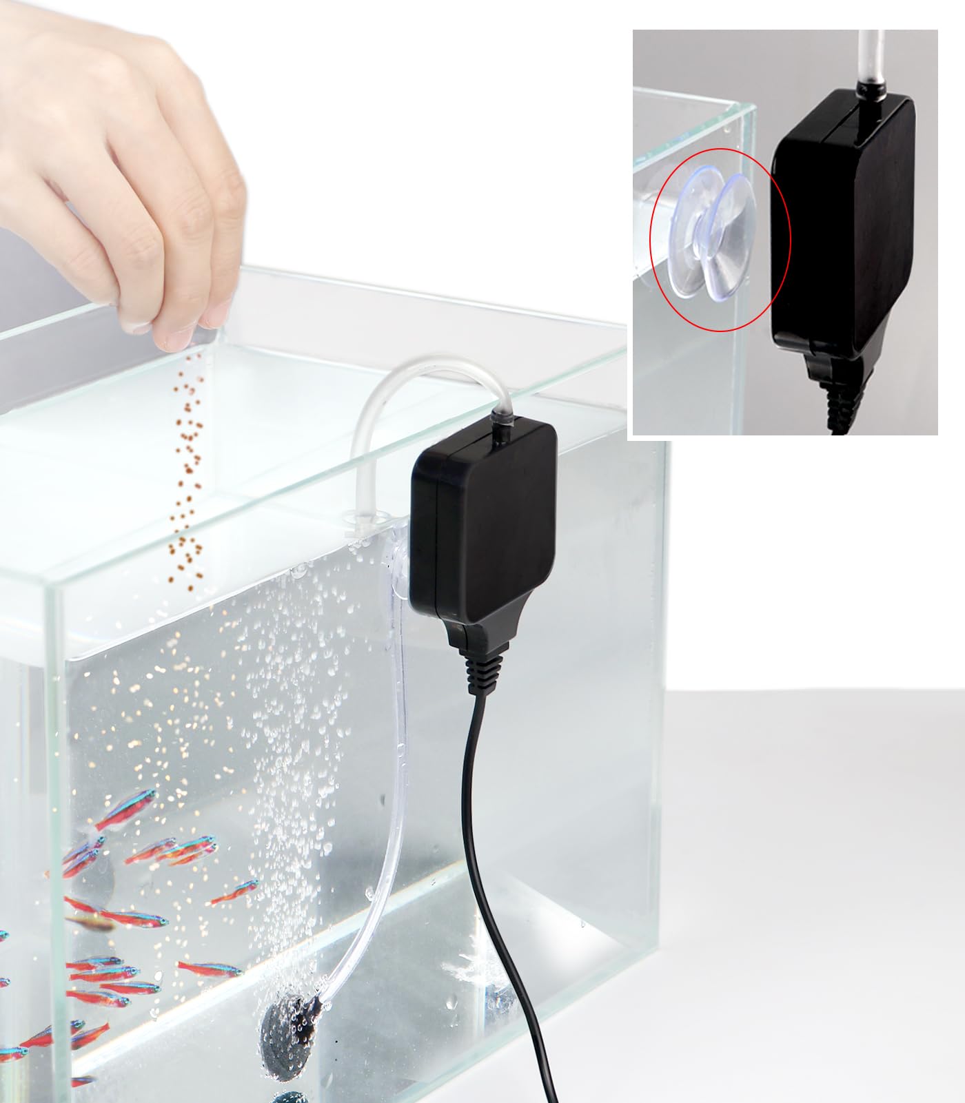 

Clscea Аквариумный Маленький Мини Воздушный Насос Кислород для Аквариума Маленький Источник Кислорода Тихий Маленький Кислородный Насос DA200-JP